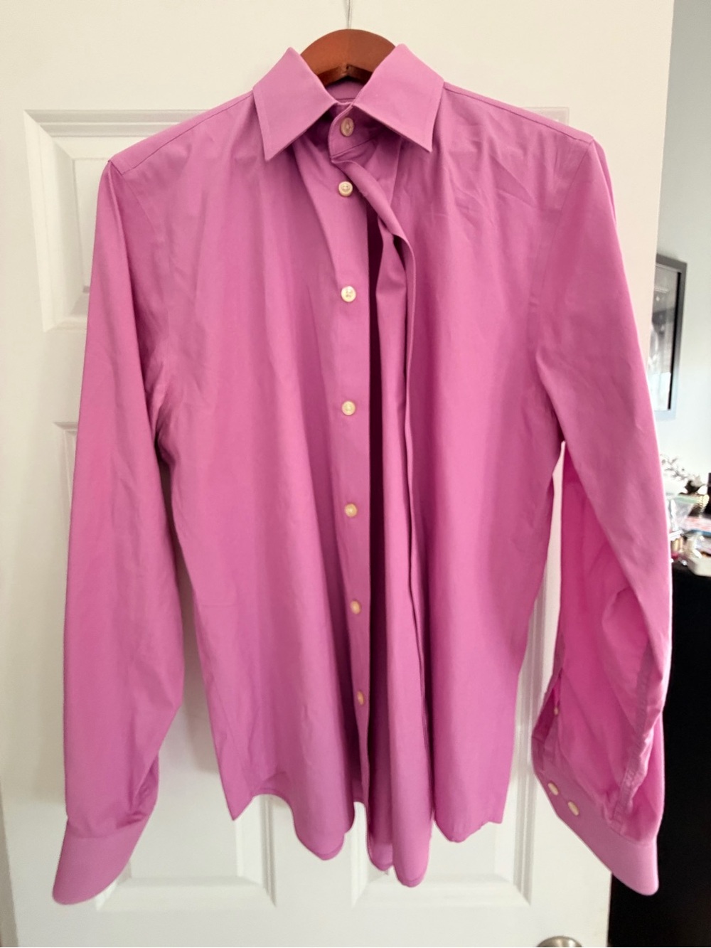 Express Men's Dress Shirt in Bright Pink